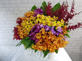 Vivid Orchid Flower Basket - BK901