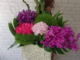 Exotic Orchid & Rose Flower Basket - BK469