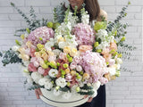 Glorious Eustoma & Hydrangea Flower Box -BK667