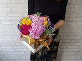 Cheerful Eustoma Flower Box - BK819