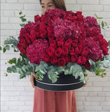 Devoted Rose & Hydrangea  Flower Box - BK649