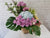 pure seed fr146 + Hydrangea mix with Roses and Eustomas, and Fresh Fruits basket