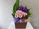 pure seed fr149 + Hydrangea, 5 Orchids, 5 Eustomas, 10 Gerberas and Fresh Fruits basket
