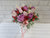 pure seed bk967 light pink & purple roses + red berries + silver leaves table flower box