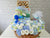 pure seed nb105 + Hydrangeas and Eustomas, mix Fruits ,Baby Romper,, Musical toy + new born arrangement
