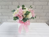 Pink Rose & Eustoma Flower Box - BK957