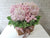 pure seed bk886 roses + hydrangeas + euphorbia leaves flower basket