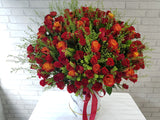 Sparkle Rose Spray & Rose Flower Box - BK986