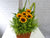 pure seed bk352 sunflowers with decorative stalks & leaves flower basket