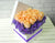 pure seed bk559 light orange roses & purple statice flower box
