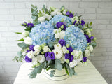 Velvet Eustoma & Hydrangea Flower Box - BK647