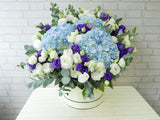 Velvet Eustoma & Hydrangea Flower Box - BK647