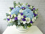 Velvet Eustoma & Hydrangea Flower Box - BK647
