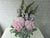 pure seed bk655 2 hydrangeas + 10 matthiolas + 20 roses flower arrangement (pastel colored)