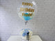 pure seed bk715 pastel blue hydrangeas + white eustomas flower box with balloon with customized wording