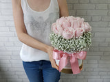 Pink Rose Baby Breath Box - BK745