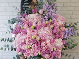 Premium Matthiola & Hydrangea Flower Box - BK763