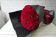 pure seed bq462 99 roses flower bouquet in black wrapper