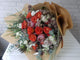 pure seed bq583 astrantia + beargrass + eustomas + protea cherry + limonium + matthiolas flower bouquet