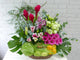 pure seed fr040 + Ginger flowers,10 Eustomas, 10 Gerberas, 3 Lilies with Cymbidiums and Fresh Fruits basket