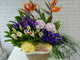pure seed fr098 + Bird Of Paradise, 2 Hydrangeas, 4 Lilies, 10 Orchids, 10 Eustomas and Fresh Fruits basket