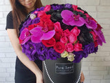 Obsidian Rose & Phalaenopsis Flower Box - BK766