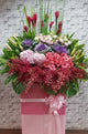 pure seed op184 + Hydrangeas, Mokara Orchids, Gerberas, Eustomas, Lilies, Brassica Flowers, and Ginger Flowers + opening stand