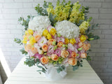 Graceful Matthiola & Rose Flower Box - BK600