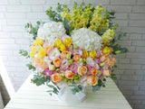 Graceful Matthiola & Rose Flower Box - BK600