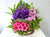pure seed bk614 gerberas + 10 orchids + 5 eustomas flower basket