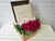 pure seed bk618 red roses + light pink hydrangeas + royce chocolate wafers flower box