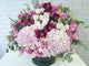 pure seed bk579 pink hued hydrangeas + eustomas + roses + cymbidiums flower centrepiece