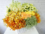 Glorious Orchid & Rose Flower Basket - BK615