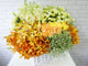 pure seed bk615 10 matthiolas + 20 eustomas + 40 roses + 10 cymbidiums + 40 orchids flower basket