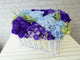 pure seed bk486 purple eustomas & pastel blue hydrangeas flower basket