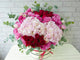pure seed bk642 2 light pink hydrangeas + 20 red roses + 20 pink eustomas table flower arrangement