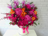 Vibrant Hydrangeas & Rose Flower Box - BK668