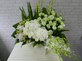 Tuberose & Hydrangea Mix Flower Basket- BK713