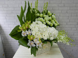 Tuberose & Hydrangea Mix Flower Basket- BK713
