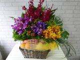 pure seed fr121+ Orchids and Fresh Fruits basket