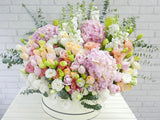 Glorious Eustoma & Hydrangea Flower Box -BK667
