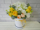 Ethereal Yellow Rose & White Hydrangeas - BK669