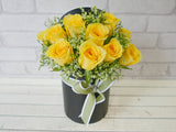 Yellow Rose Caspia Flower Box - BK684