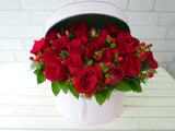 Red Rose & Berry Flower Box - BK681