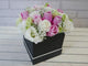 pure seed bk619 10 pink roses + 10 white eustomas flower box