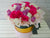 pure seed bk671 40 different colored roses surrounded by soft paper folds flower box