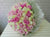 pure seed bq526 99 pink & white roses with baby's breath flower bouquet