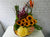 pure seed fr124 + sunflowers, 3 Bird Of Paradise and Orchids and Fresh Fruits basket