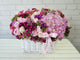 pure seed bk690 hydrangeas + roses + sweet williams flower basket
