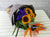 pure seed bq411 bird of paradise + sunflowers + purple statice flowers hand bouquet